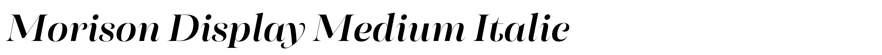 Morison Display Medium Italic
